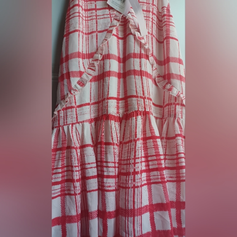 Avec Les Filles Plaid Windowpane Grid Check Mini Sundress - Picture 6 of 10